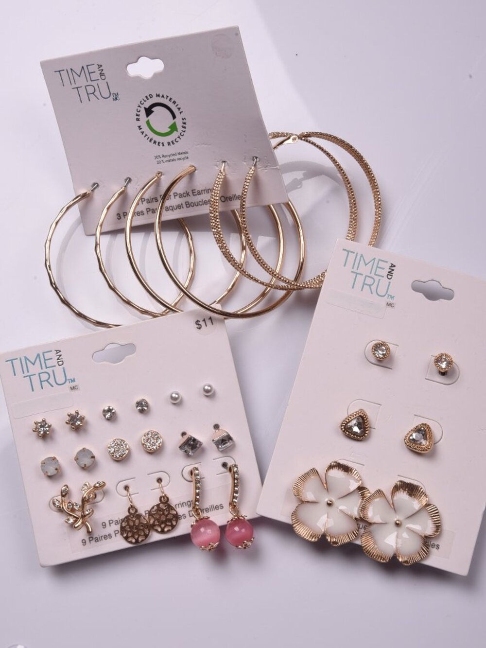 Mixed Fashion Earring Lot – Time and Tru Jewelry (3 Card Set)